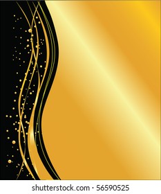 elegant dark  and golden background, vector