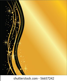 elegant dark  and golden background, vector