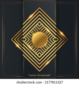 elegant  dark and golden rectangle background