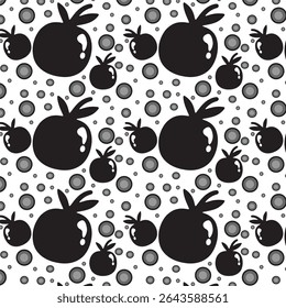 Elegant Dark Gray Circle Dots Seamless Pattern