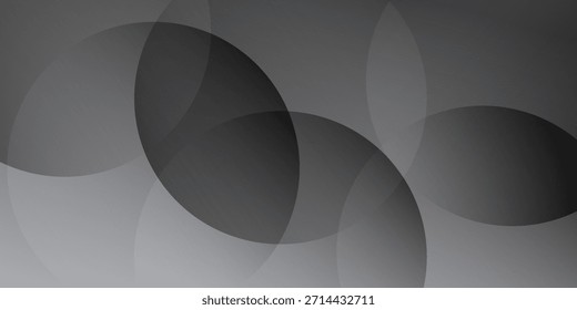 Los elegantes círculos superpuestos de color gris oscuro crean un fondo abstracto moderno y sofisticado. Perfecto para Diseño web, presentaciones, negocios o proyectos de marca mínimos