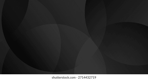 Los elegantes círculos superpuestos de color gris oscuro crean un fondo abstracto moderno y sofisticado. Perfecto para Diseño web, presentaciones, negocios o proyectos de marca mínimos