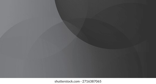 Los elegantes círculos superpuestos de color gris oscuro crean un fondo abstracto moderno y sofisticado. Perfecto para Diseño web, presentaciones, negocios o proyectos de marca mínimos