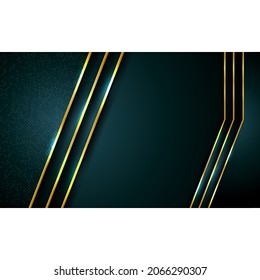 diseño elegante de fondo abstracto de color verde oscuro. color de gradiente de efecto de elemento dorado. folleto del sitio web de afiches de banner y más necesidades.