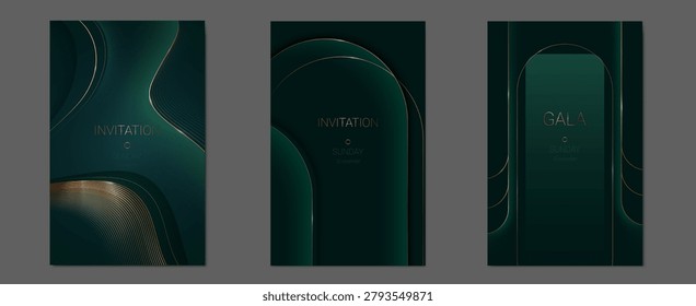 Elegante fondo verde oscuro