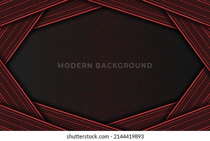 Elegant dark luxury background with red shiny and glitter element