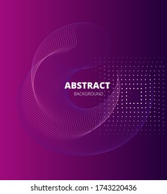 Elegant dark mesh vector background with dots