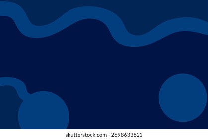 Elegante fondo azul marino oscuro con curvas geométricas fluidas, ideal para presentaciones, carteles y gráficos digitales