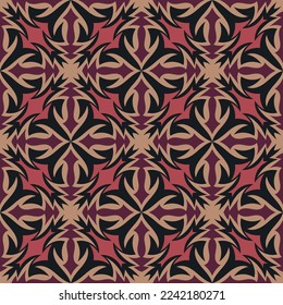 Elegant dark seamless pattern. Vector illustration for print, fabric, cover, packaging, interior decor, blog decoration and other your projects.