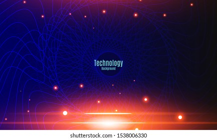 elegant dark technology background vector