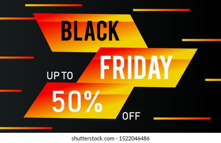 Elegant Dark theme with black friday lettering on background