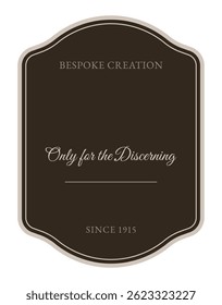 Elegant dark vintage Label template