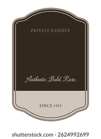 Elegant dark vintage Label template