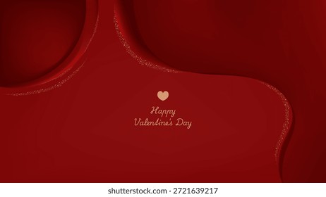 Elegante fondo de San Valentín con Formas rojas fluidas suaves con Gradientes suaves y sutiles acentos brillantes.
Diseño romántico minimalista. Para saludos navideños, promociones con temas de amor, invitaciones de boda, publicaciones en redes sociales y Anuncios.
