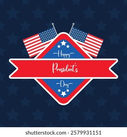 Elegant President’s Day Greeting Card – Red, White And Blue Theme