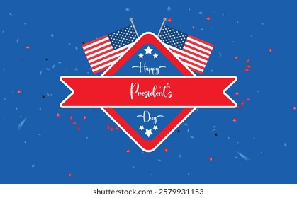 Elegant President’s Day Greeting Card – Red, White And Blue Theme