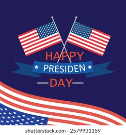 Elegant President’s Day Greeting Card – Red, White And Blue Theme