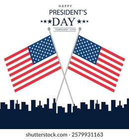 Elegant President’s Day Greeting Card – Red, White And Blue Theme