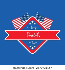 Elegant President’s Day Greeting Card – Red, White And Blue Theme