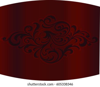 Elegant decoration element with floral pattern.