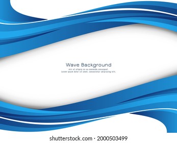 Elegante diseño de olas azules de diseño de fondo moderno vector