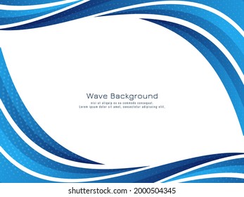 Elegant decorative blue wave design modern background vector