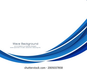 Elegant decorative blue wave design modern background vector