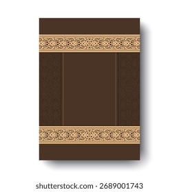 Einladungskarte oder -zertifikat für elegante dekorative Rahmenschablone