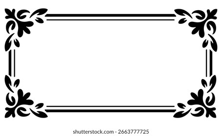 Elegant Decorative Border Frame Vector for Invitations and Certificates