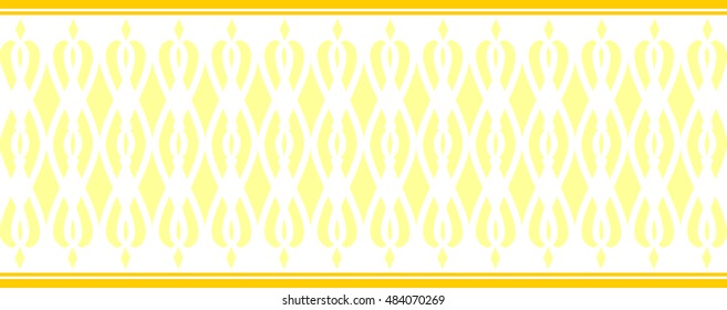 Elegant decorative border made up of several yellow colors