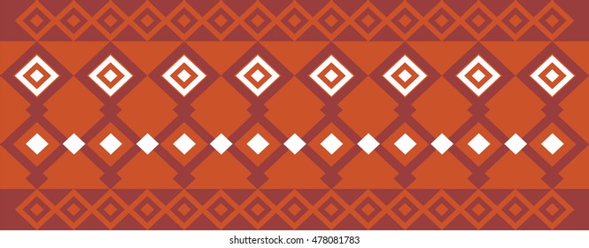 Elegant decorative border made up of square white and dark red