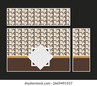 Elegant Decorative Circle Scale Pattern Packaging Box Layout Template Design