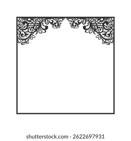 Elegant decorative corner border frame design