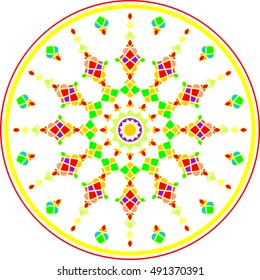 Elegant and decorative design vector, imitating to stained glass of several colors 1