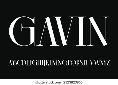 Elegant decorative display font vector