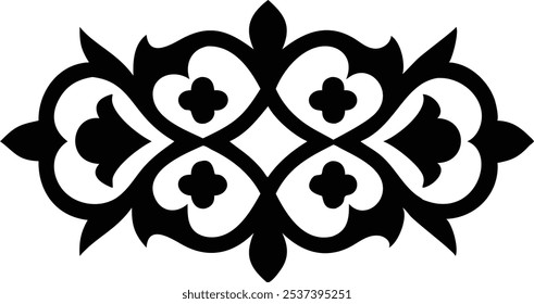 Elegant Decorative Eastern Design Elements for Visual Art and Design Projects.Ideal for graphic designers, illustrators, and visual artists seeking authentic Eastern-inspired patterns, floral motifs.