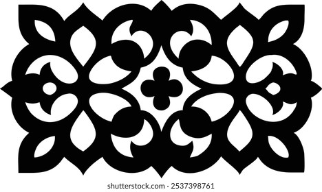 Elegant Decorative Eastern Design Elements for Visual Art and Design Projects.Ideal for graphic designers, illustrators, and visual artists seeking authentic Eastern-inspired patterns, floral motifs.