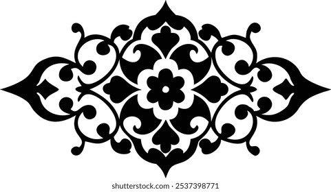 Elegant Decorative Eastern Design Elements for Visual Art and Design Projects.Ideal for graphic designers, illustrators, and visual artists seeking authentic Eastern-inspired patterns, floral motifs.