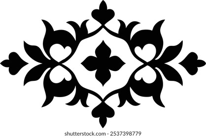 Elegant Decorative Eastern Design Elements for Visual Art and Design Projects.Ideal for graphic designers, illustrators, and visual artists seeking authentic Eastern-inspired patterns, floral motifs.