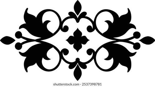 Elegant Decorative Eastern Design Elements for Visual Art and Design Projects.Ideal for graphic designers, illustrators, and visual artists seeking authentic Eastern-inspired patterns, floral motifs.