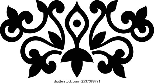 Elegant Decorative Eastern Design Elements for Visual Art and Design Projects.Ideal for graphic designers, illustrators, and visual artists seeking authentic Eastern-inspired patterns, floral motifs.