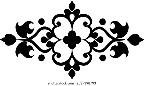 Elegant Decorative Eastern Design Elements for Visual Art and Design Projects.Ideal for graphic designers, illustrators, and visual artists seeking authentic Eastern-inspired patterns, floral motifs.