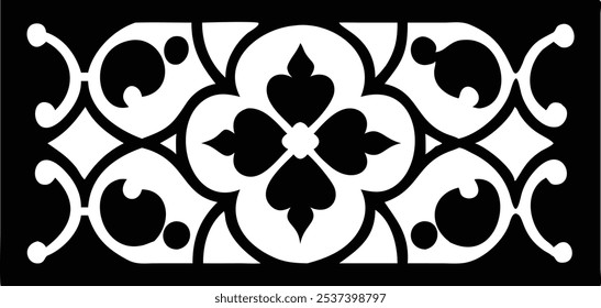 Elegant Decorative Eastern Design Elements for Visual Art and Design Projects.Ideal for graphic designers, illustrators, and visual artists seeking authentic Eastern-inspired patterns, floral motifs.