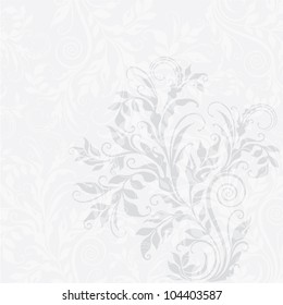 Elegant decorative floral illustration on the grey background