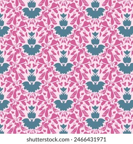 Elegant decorative floral pattern vector design. Colorful floral pattern suitable for background, texture, fabric, wrapping, textile, clothing, print or others.