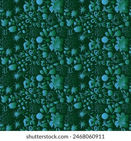 Elegantes dekoratives Blumenmuster Vektorgrafik Design. Bunte Blumenmuster geeignet für Hintergrund, Textur, Stoff, Verpackung, Textil, Kleidung, Druck oder andere.