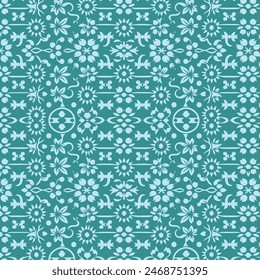 Elegant decorative floral pattern vector design. Colorful floral pattern suitable for background, texture, fabric, wrapping, textile, clothing, print or others.