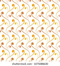 Elegant Decorative Flourish Seamless Pattern. Oriental floral background. Vector vintage texture.