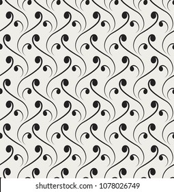 Elegant Decorative Flourish Seamless Pattern. Oriental floral background. Vector vintage texture.