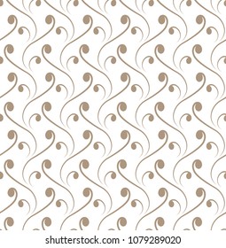Elegant Decorative Flourish Seamless Pattern. Oriental floral background. Vector vintage texture.